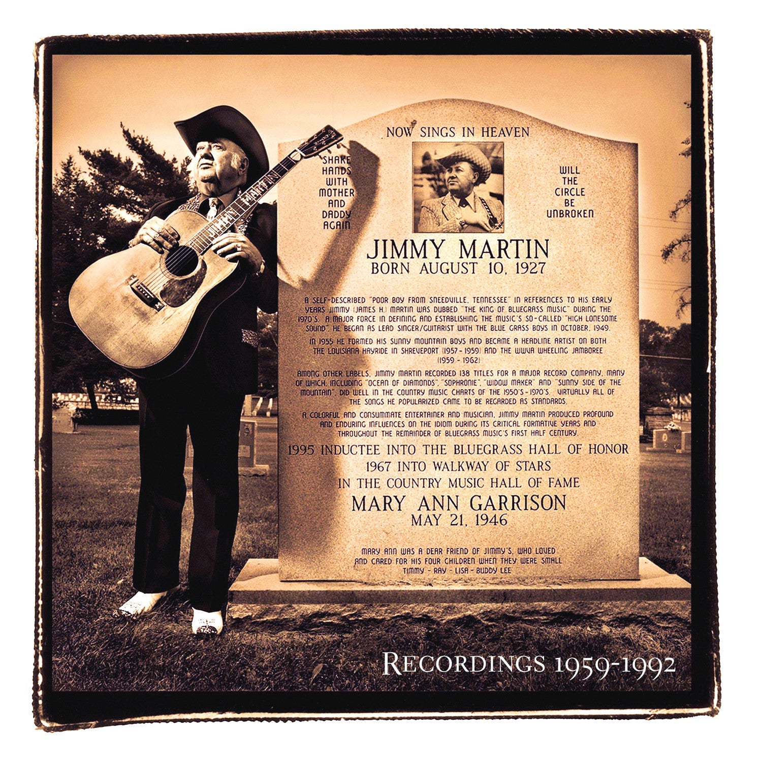 album art for the bluegrass album, jimmy martin: songs of a freeborn man