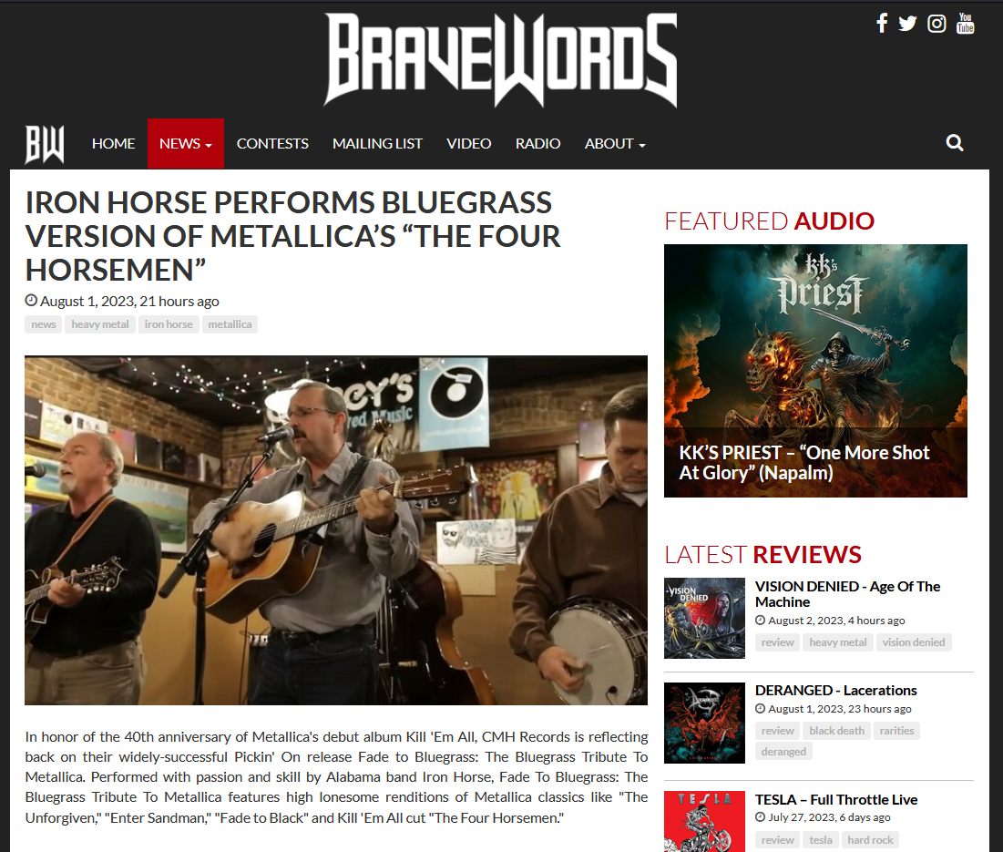 BraveWords Highlights Iron Horse Live Performance