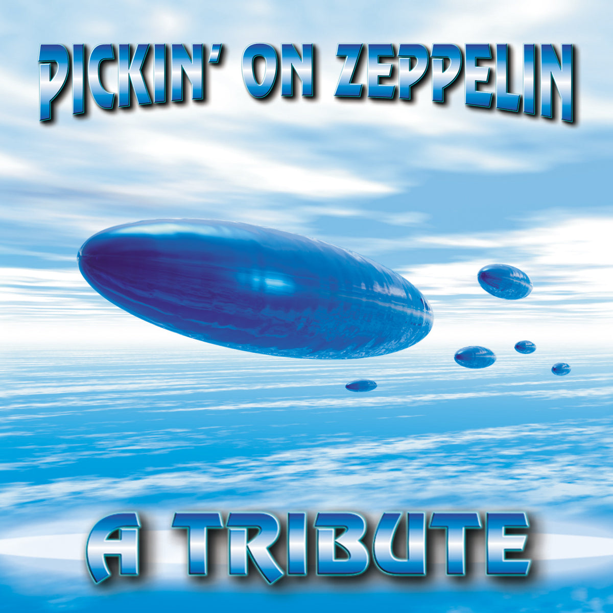 blue cover art for Pickin' On Led Zeppelin bluegrass music covers